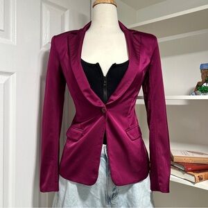 GUESS LA Fuchsia Satin Blazer